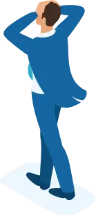 頭を抱える男性